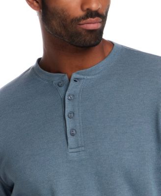 Men's Long Sleeved Waffle Henley T-shirt