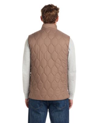 Men's Hexagon Zip Front Quilted Vest
