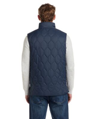 Men's Hexagon Zip Front Quilted Vest