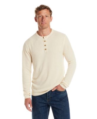 Men's Soft Touch Ribbed Henley Sweater
