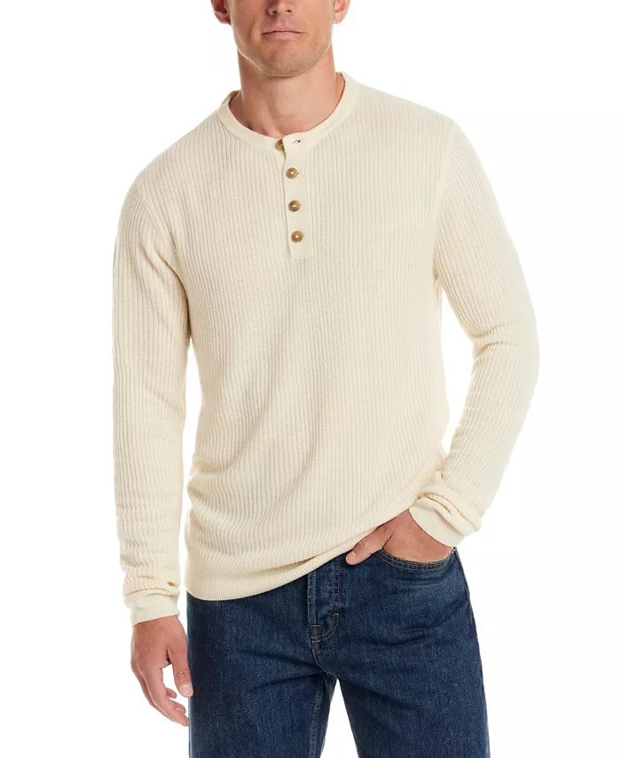 Men's Soft Touch Ribbed Henley Sweater - thumbnail 10