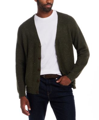 Men's Waffle Donegal Cardigan Sweater
