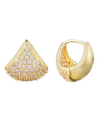 Silver CZ Purse Earrings