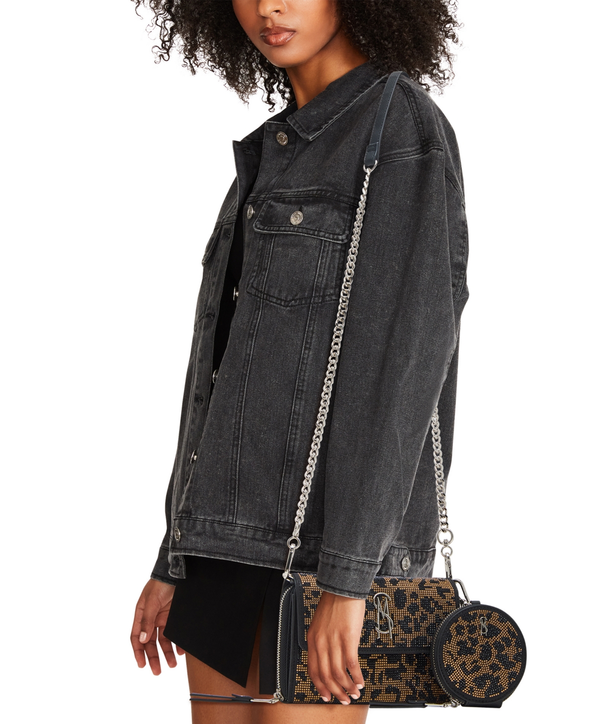 Steve Madden Boxed Embellished Carina Crossbody Wallet In Brown