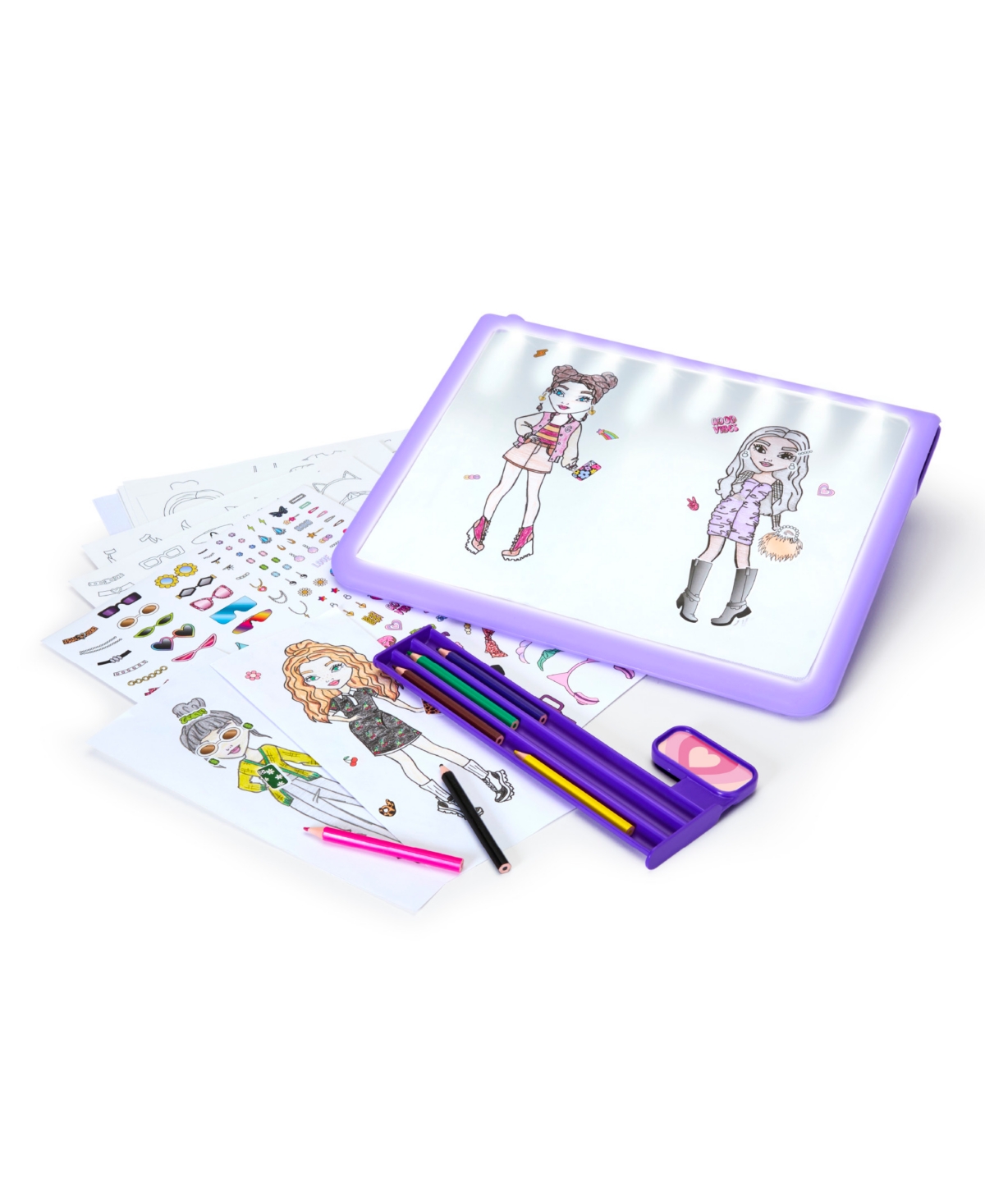 Geoffrey's Toy Box Light-up Fashion Designer Led Tracing Tablet In Transparent