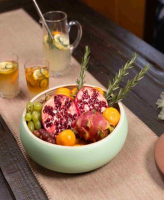 Lexa Collection 12" Bamboo Fruit Bowl