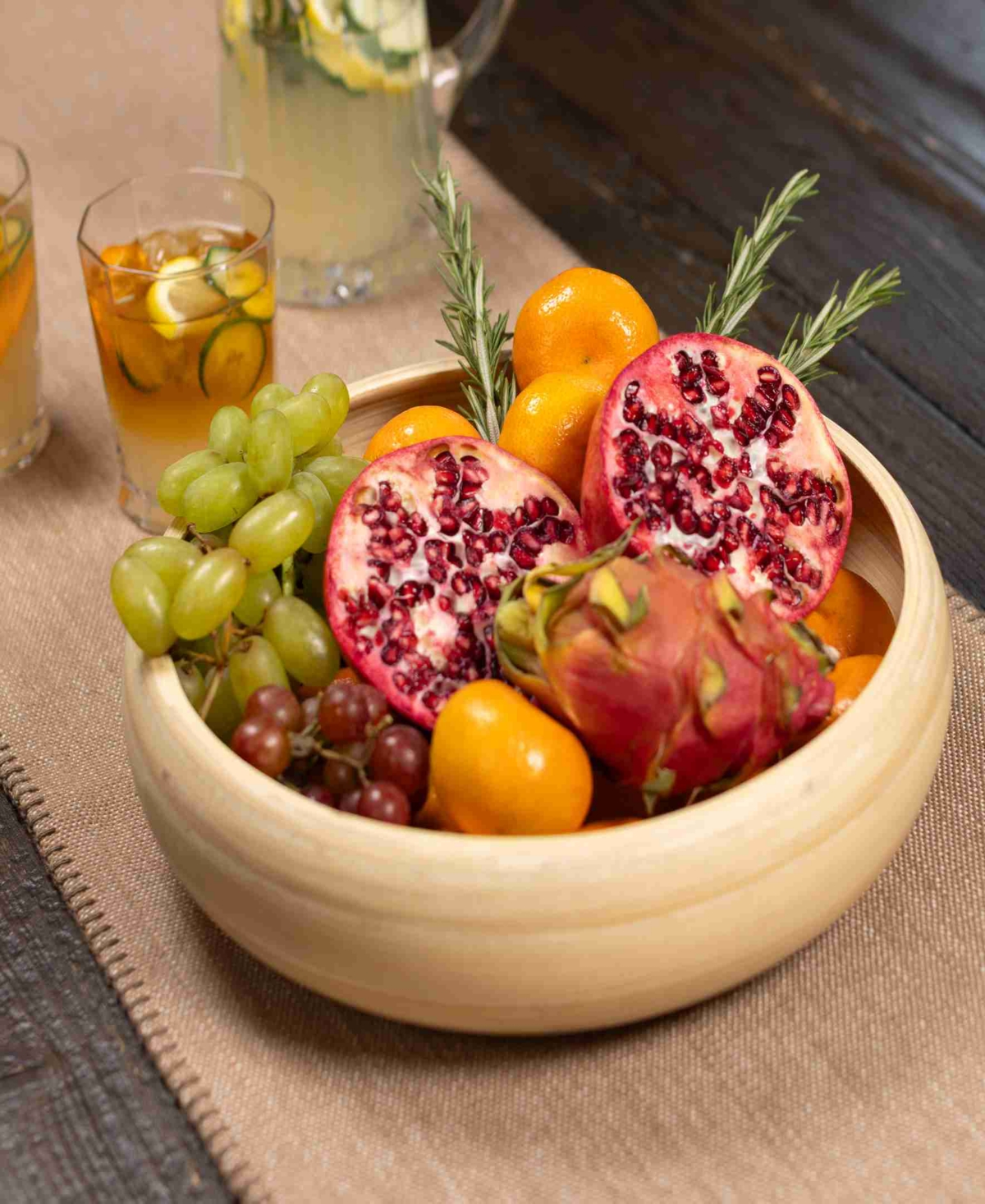 Joyce Chen Lexa Collection 12" Fruit Bowl In Brown