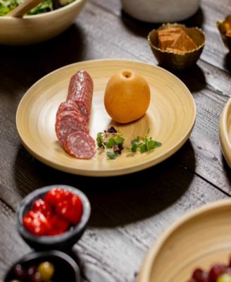 Lexa Collection 12" Bamboo Footed Plate