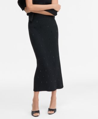 Women's Embellished Sweater Skirt, Macy's Exclusive