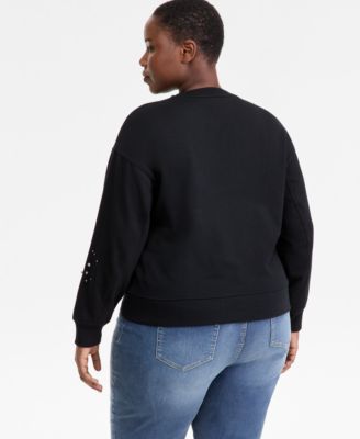 Plus Size Embellished Sweatshirt, Macy's Exclusive 