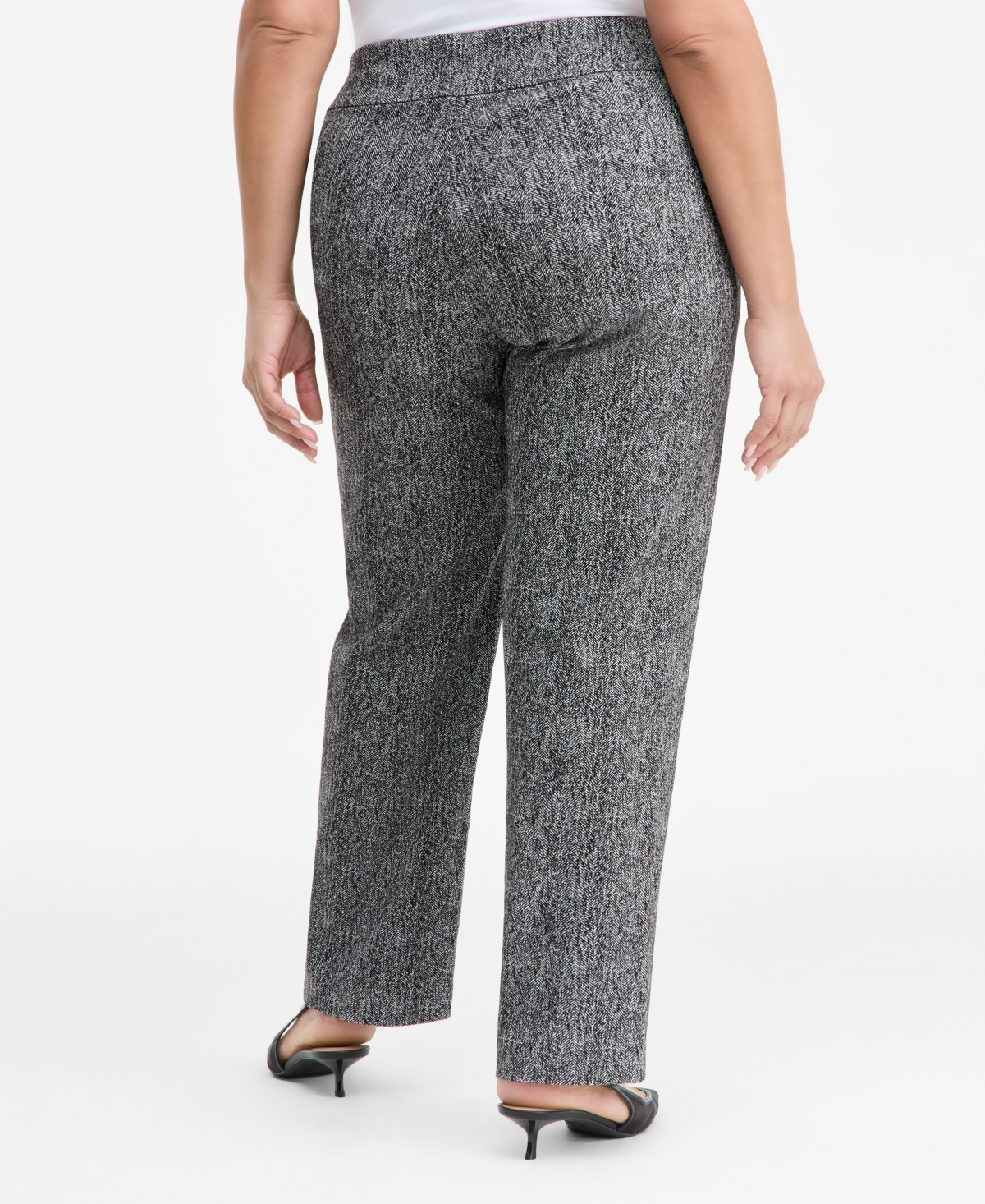 I.n.c. International Concepts Plus Mid-Rise Jacquard Pants, Macy's Exclusive