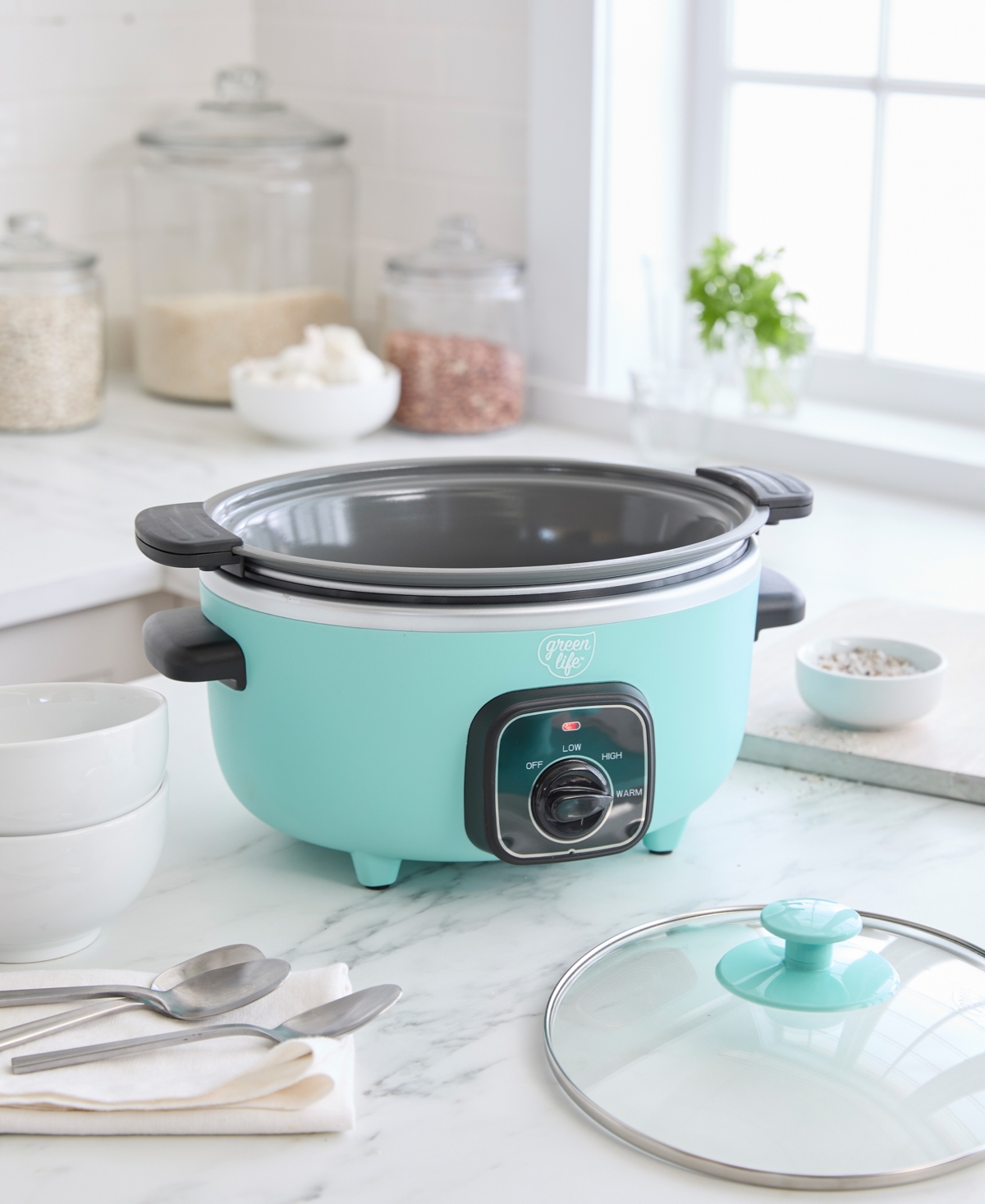 Greenlife 3.5 Quart Cook Duo Slow Cooker In Blue