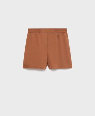 Women's Contrasting Trim Textured Shorts