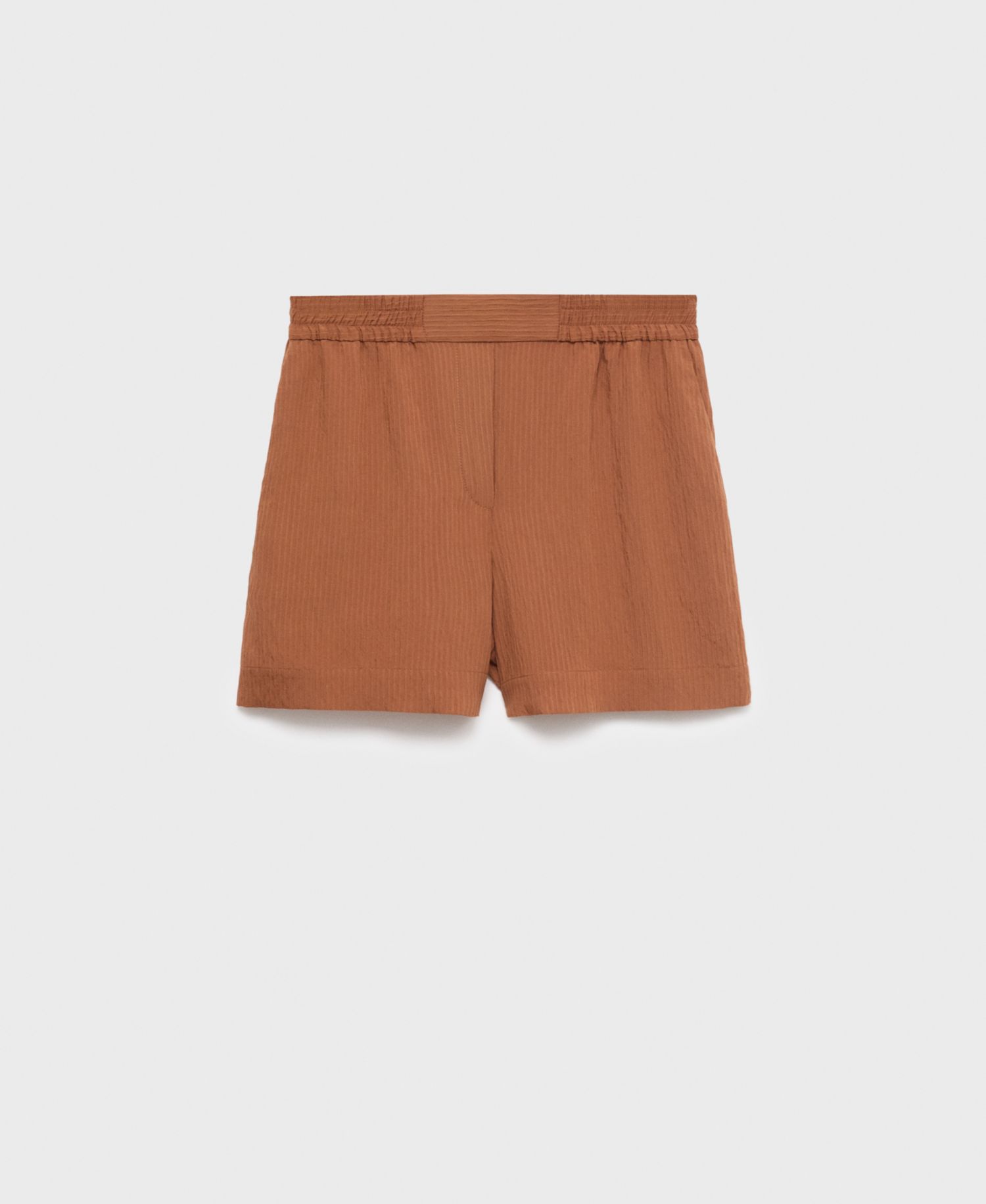 Women's Contrasting Trim Textured Shorts
