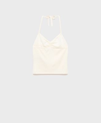 Women's Perforated Neckline Top