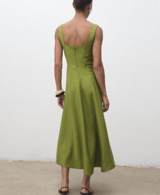 Women's Stitching Detail Midi Dress