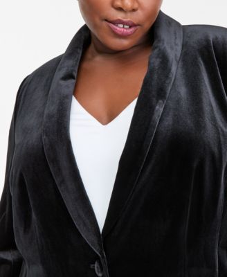 Plus Size Velvet Blazer, Created for Macy's