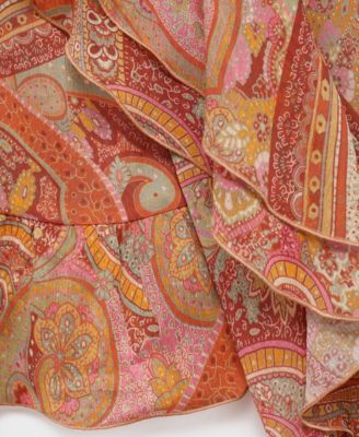 Women's Ruffles Printed Blouse