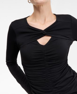 Women's Twist Keyhole Ruched Top, Macy's Exclusive