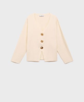 MANGO - Women's Jewel Buttons Knitted Jacket