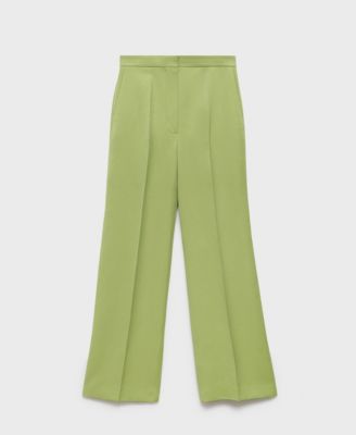 MANGO - Women's Straight-Fit Linen-Blend Suit Pants