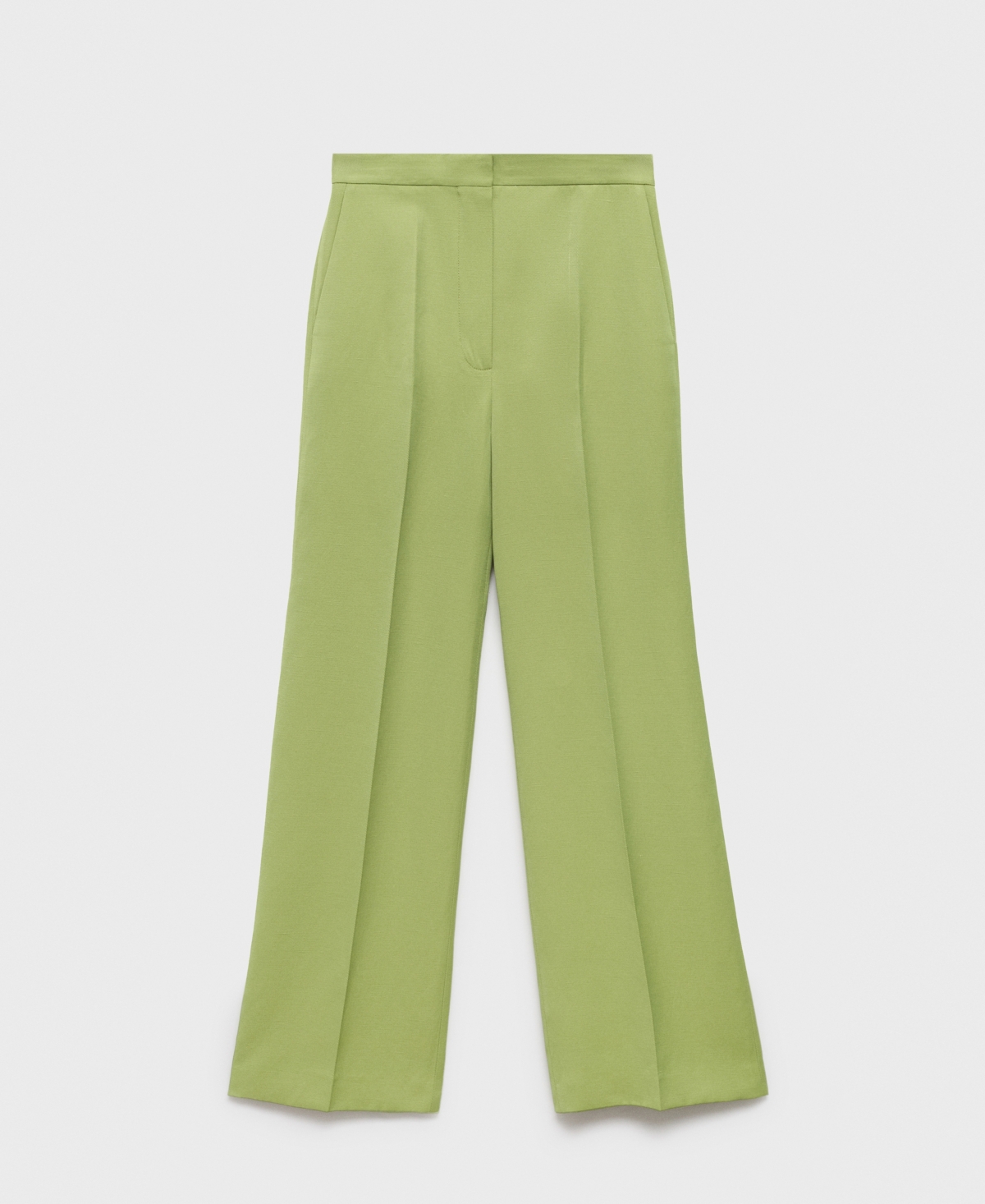 Mango Women's Straight-Fit Linen-Blend Suit Pants