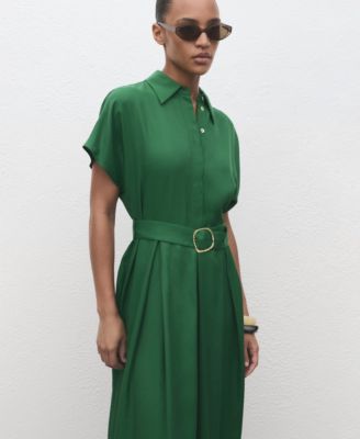 MANGO - Women's Lyocell Shirt Dress