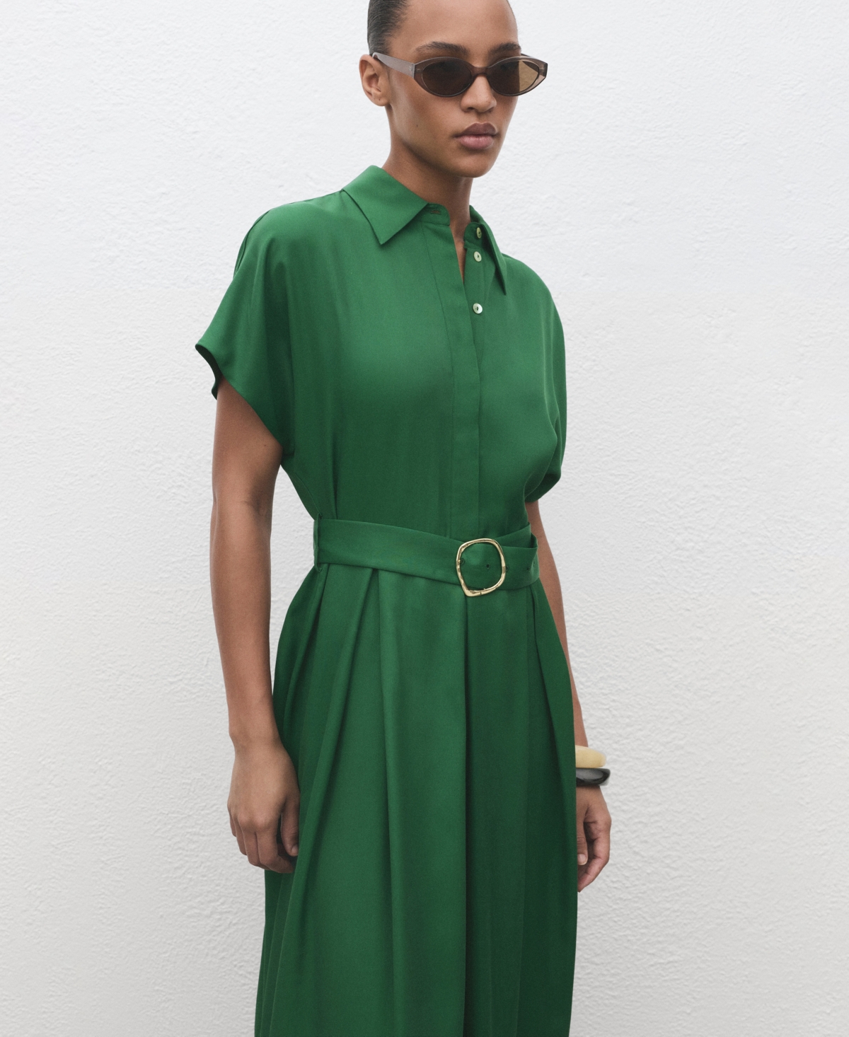 Mango Women's Lyocell Shirt Dress