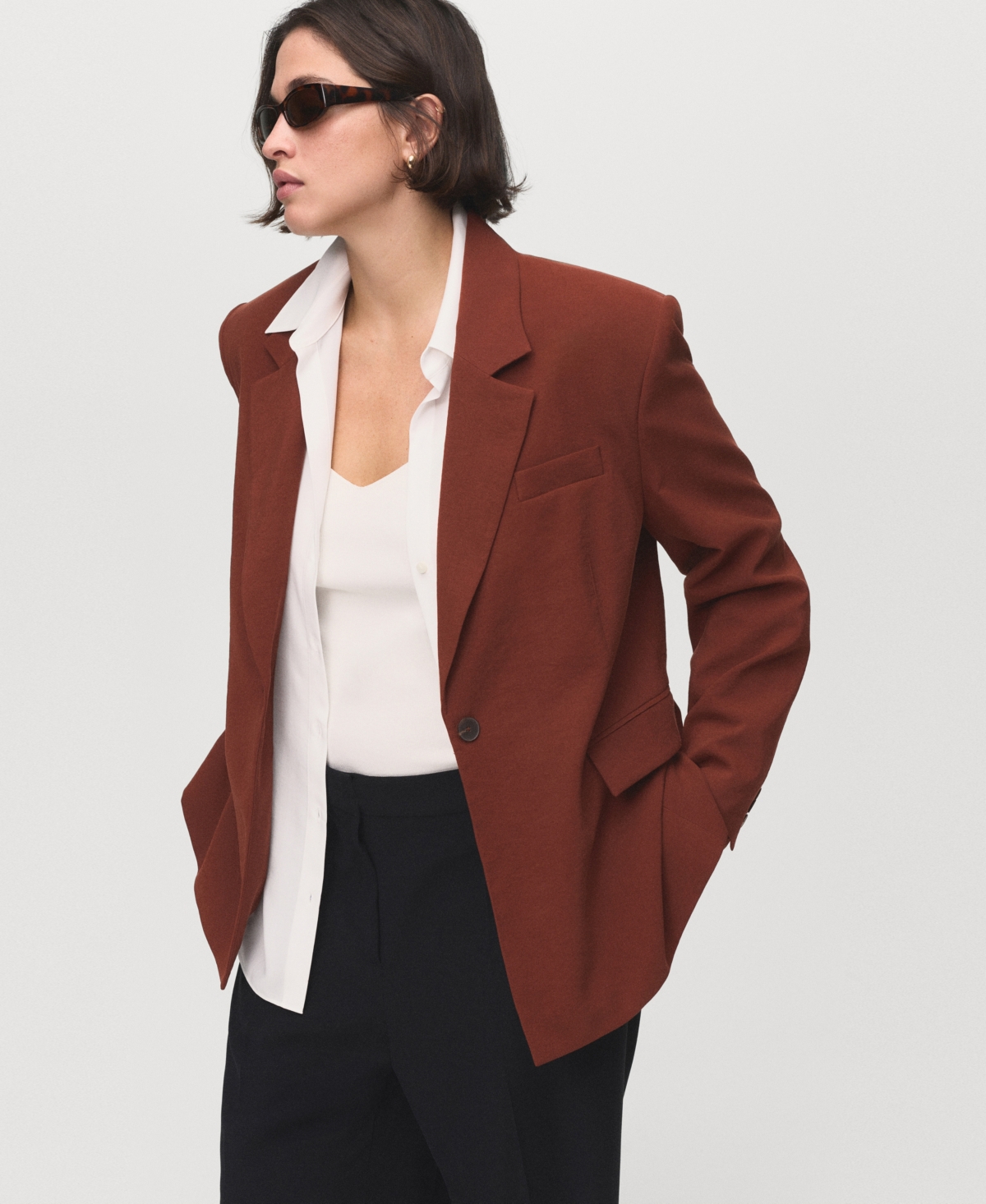 Mango Women's Modal Suit Blazer