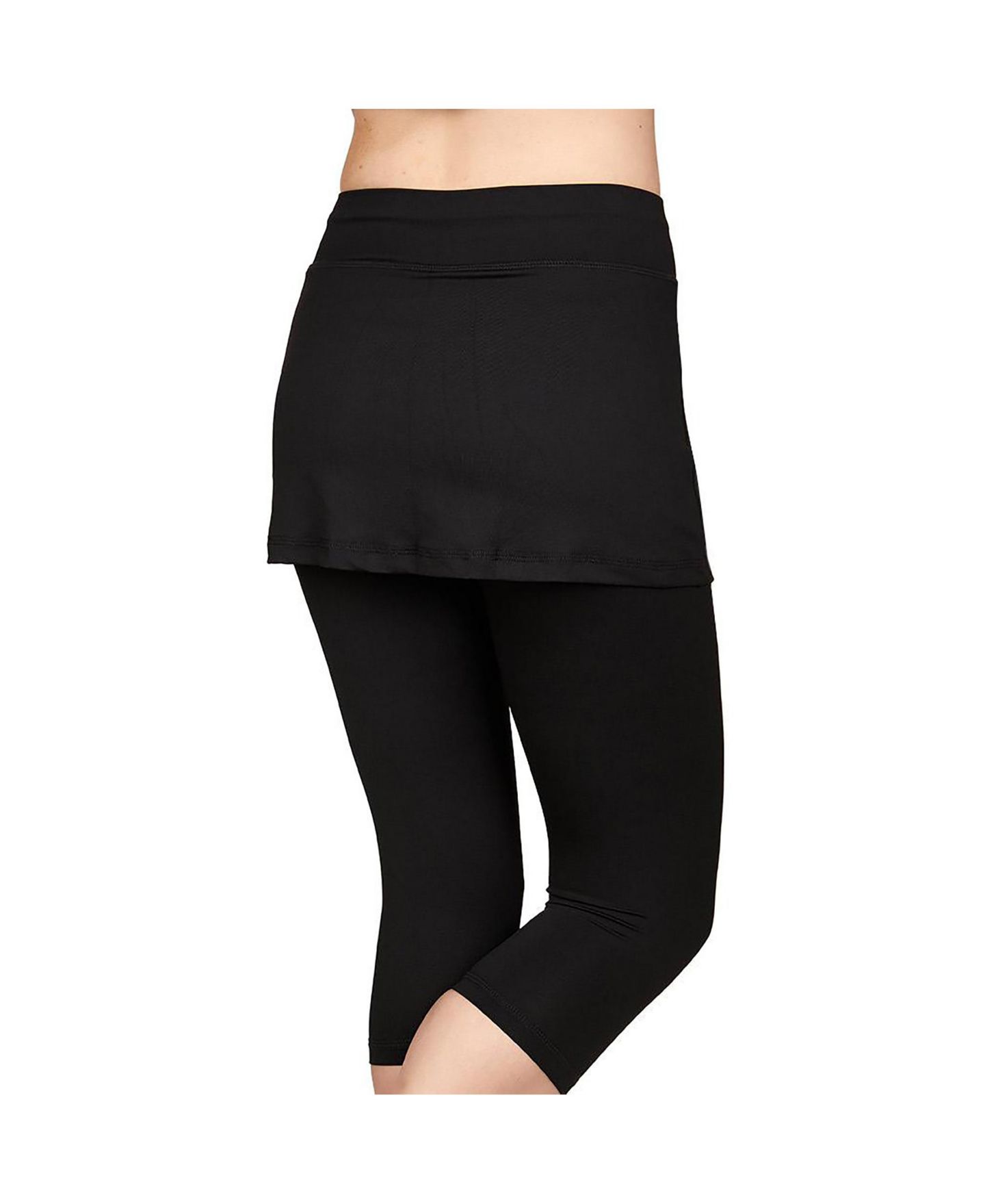 Женская юбка Sofibella UV Staples Abaza Tennis Skirt with Capri, цвет: Чёрный — фото 2