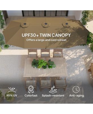 13 ft. Extra Large Patio Umbrella, UPF30+ Double Umbrella,