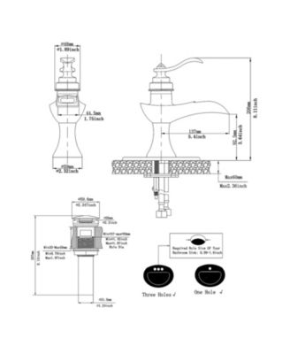 Waterfall Single Hole Single-Handle Low-Arc Bathroom Faucet With Pop-up Drain Assembly