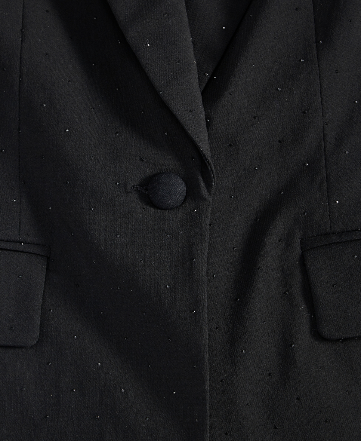 Inc International Concepts Plus Size Embellished Peak-lapel Blazer, Macy's Exclusive In Black