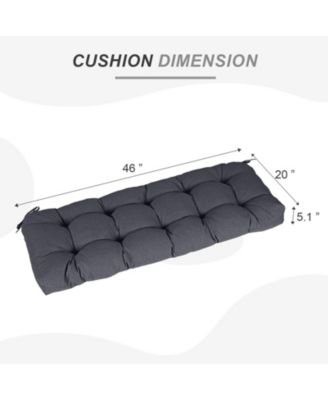 Outdoor Tufted Water-Resistant & Fade-Resistant Bench Cushion, 46" x 19.7" x 5.1"