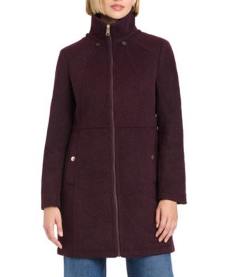 Women's Zip Front Walker Coat With Detachable Hood