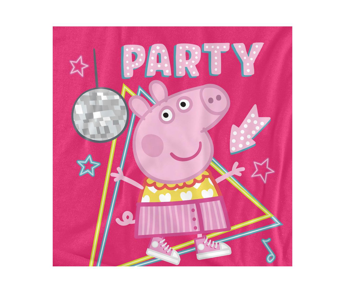 Мужская футболка Hasbro+ Peppa Pig Disco Party Time, цвет: Розовый — фото 2