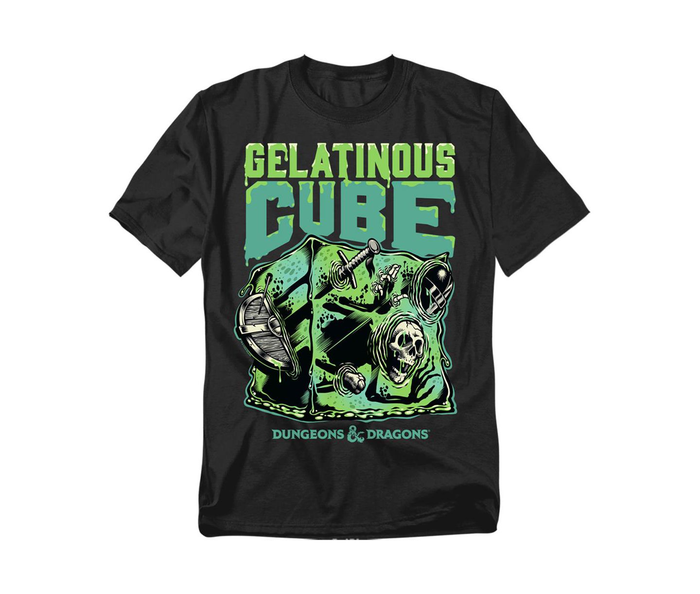 Мужская футболка D&D Dungeons and Dragons Acid Gelatinous Cube, цвет: Чёрный — фото 1