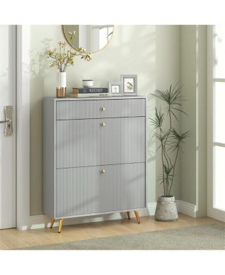 Shoe Cabinet with Adjustable Shoe Rack for Space-Saving and Organized Entryway Storage