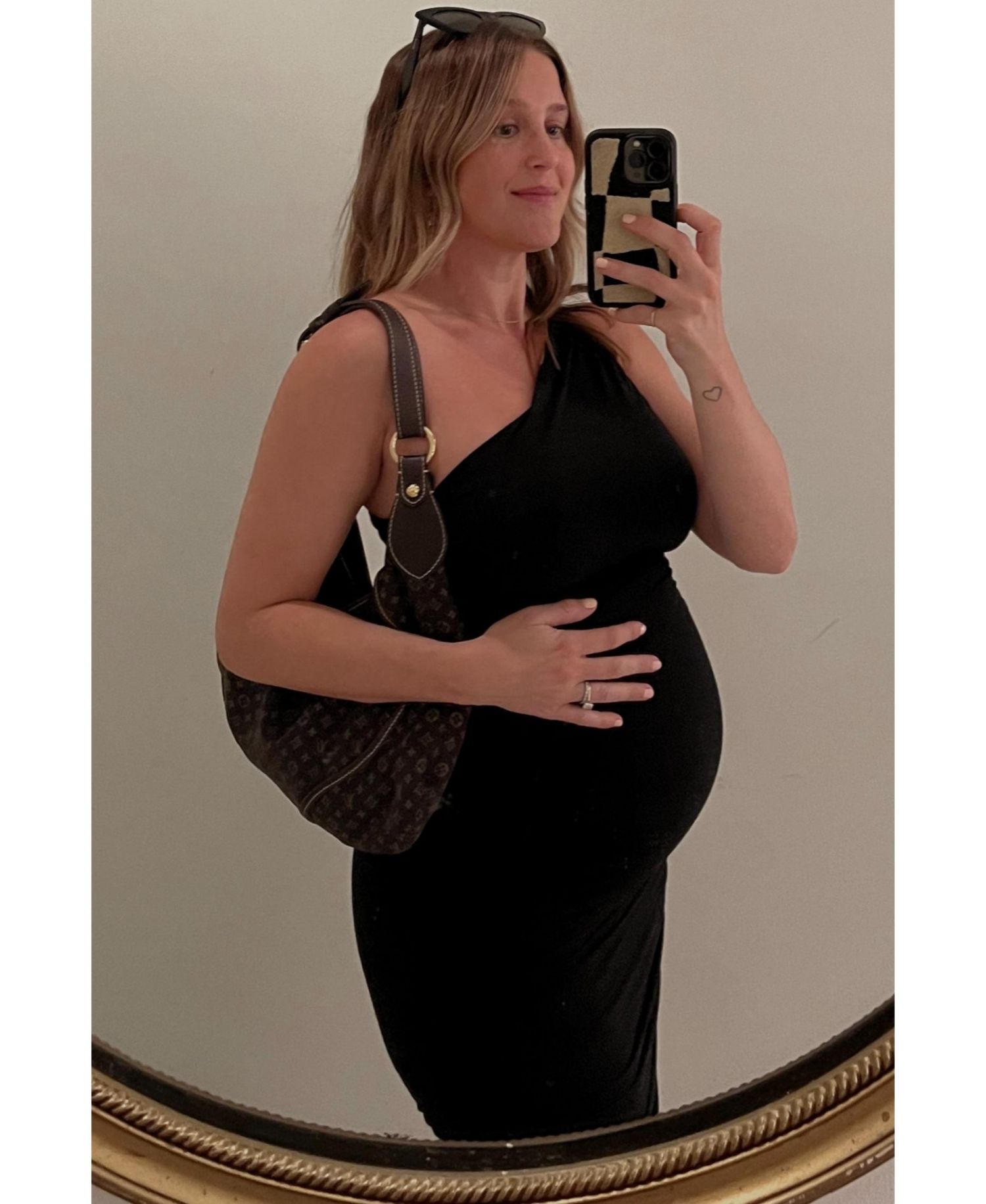 Women's Black Ruched One Shoulder Dress