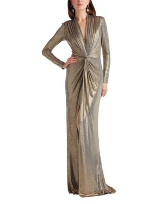 Women's Ferrum Metallic Twist Drape Gown