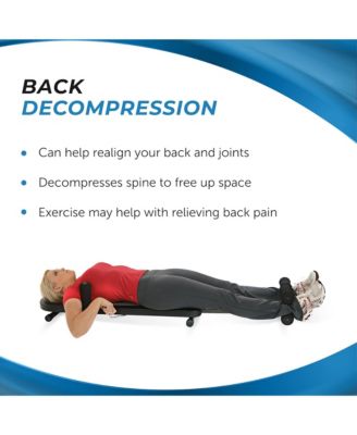 InLine Traction System Joints and Back Stretch Bench, Blue Gray