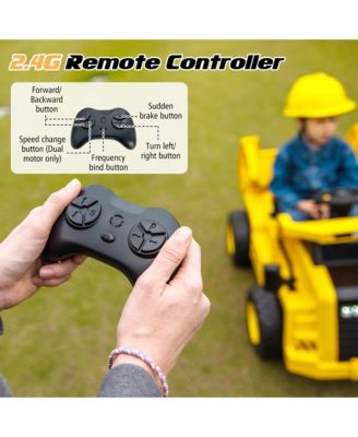 Kids Ride on Dump Truck with 2.4G Remote Control Working Megaphone Sand Shovel