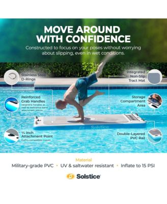 SolFit 94 Inch Stand Up Paddle Board Aquatic Yoga Mat with Camera Mount