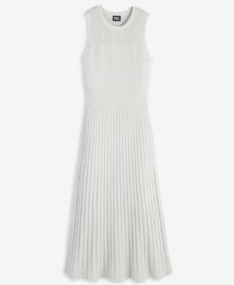 Women's Sleeveless Metallic Sweater Dress