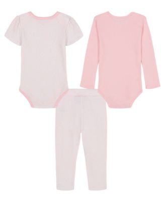 Baby Girls' Bodysuit and Pants, 3-Piece Set