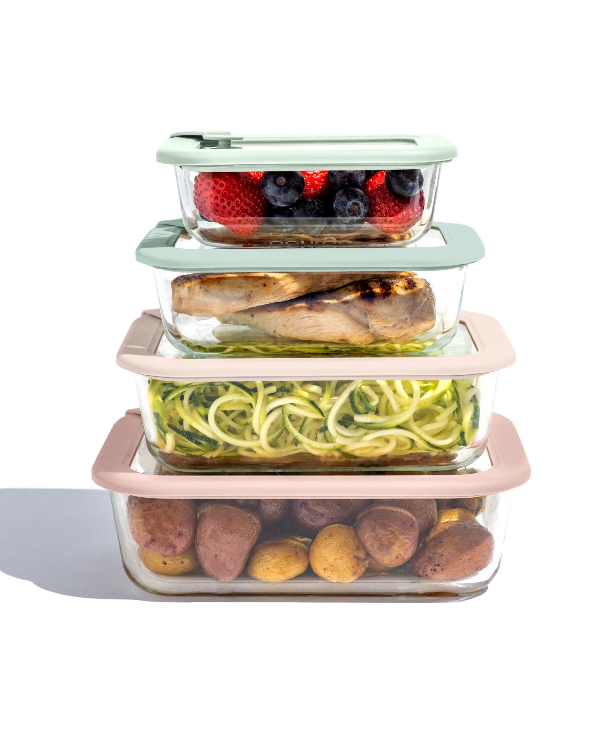Bentgo Signature 8-pc. Glass Food Storage Set In Green