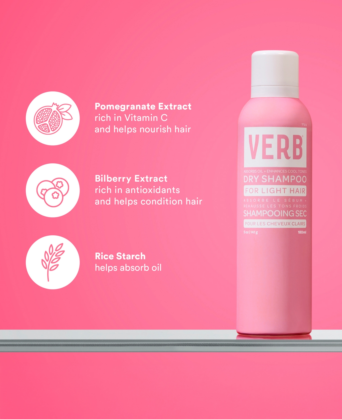 Verb Dry Shampoo For Light Hair - 10.0 oz In Transparent