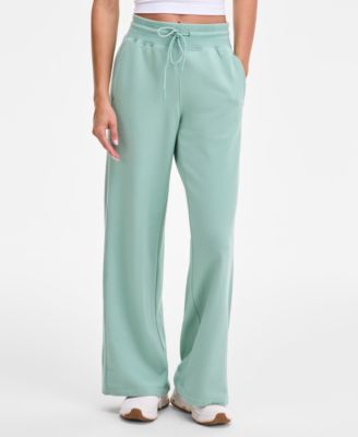 Women's Relaxed High-Rise Flare-Leg Fleece Pants, Macy's Exclusive 