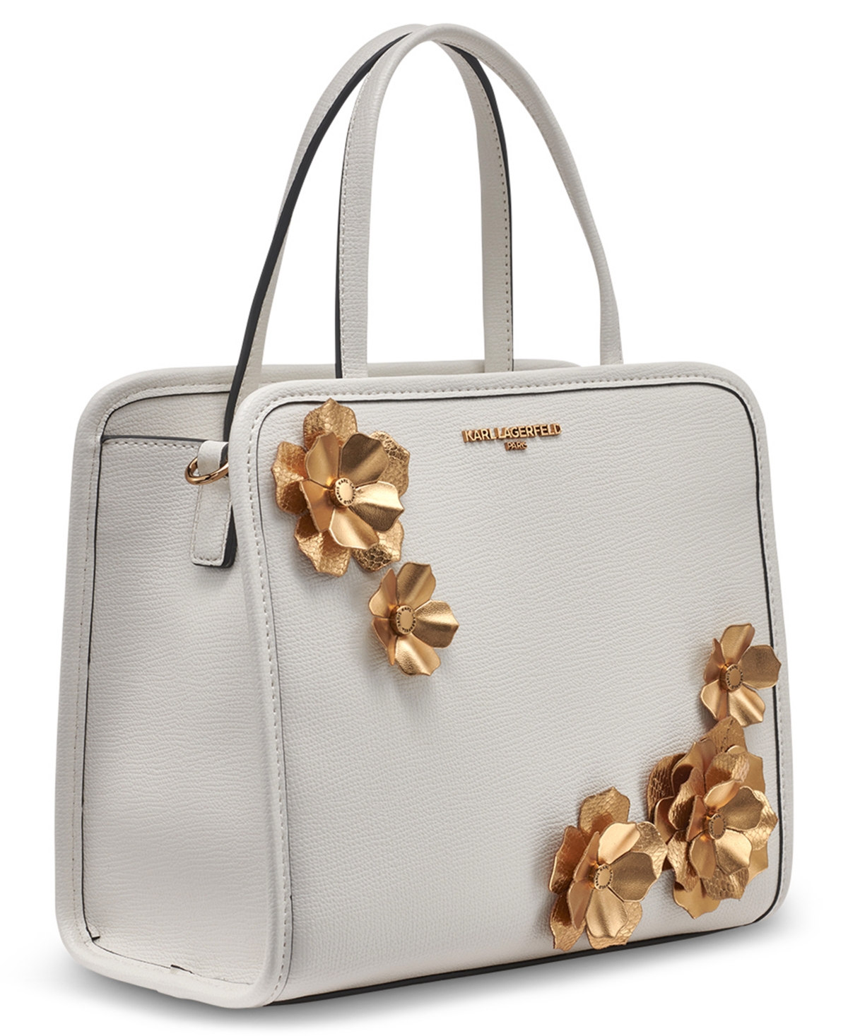 Karl Lagerfeld Maybelle Satchel Bag In White