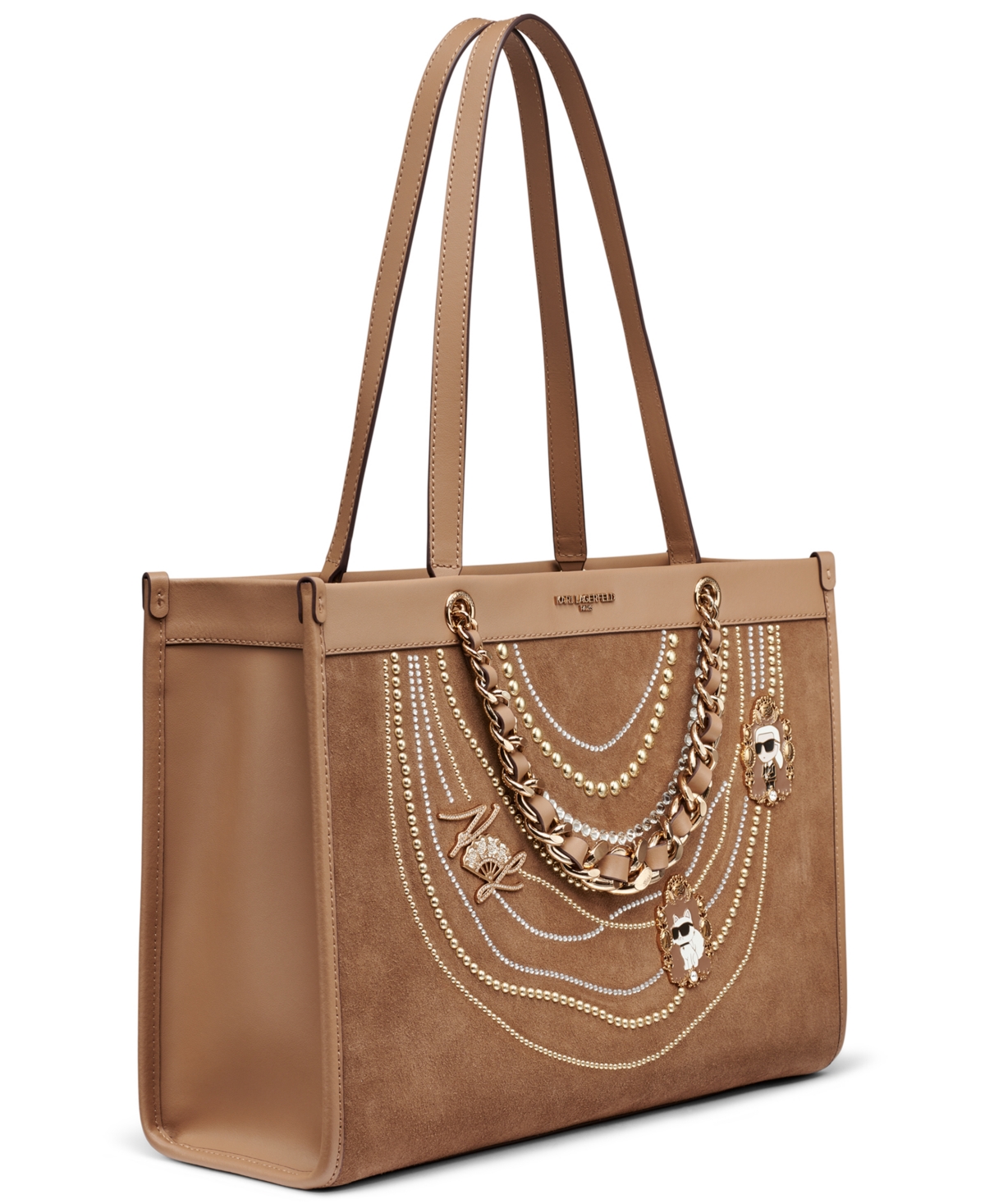 Karl Lagerfeld Savoie Large Tote Bag In Brown